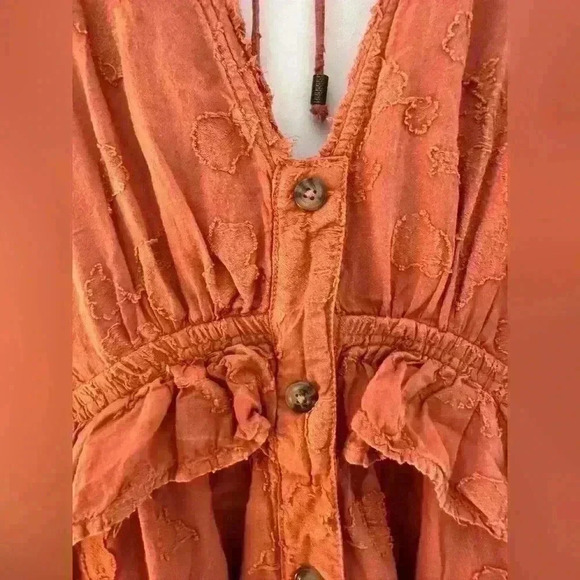 Anthropologie x Pilcro Aline Maxi Dress in Sandstone Orange - Picture 4 of 5